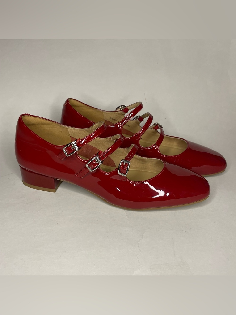 Belle Red Mary Jane Pumps Block Heel Sz 7 Party Holiday Heritage Old Money Corp